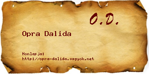 Opra Dalida névjegykártya